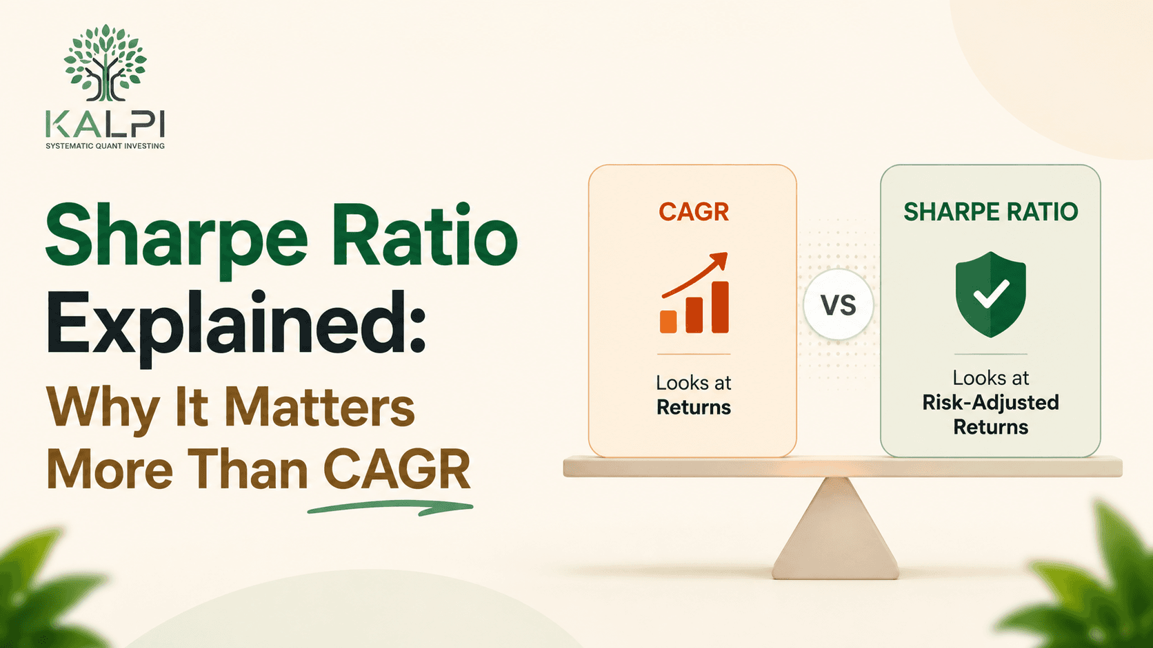 Sharpe Ratio Explained: Why It Matters More Than CAGR